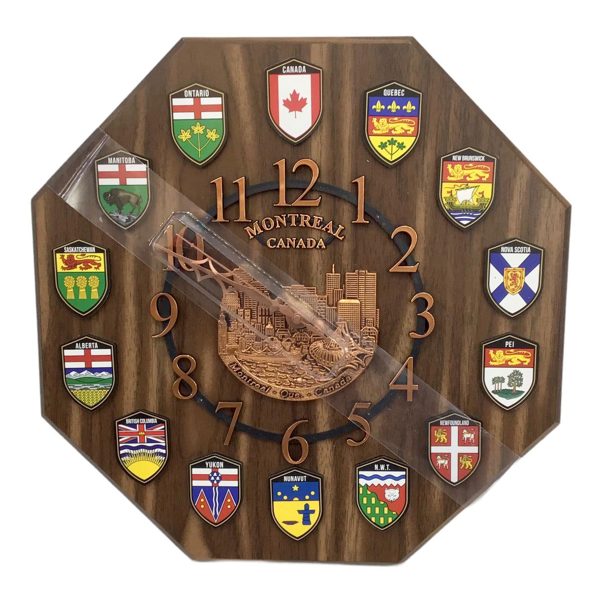 Montréal Canada Skyline Souvenir Wall Clock 12 x 12 inches Wooden Gift
