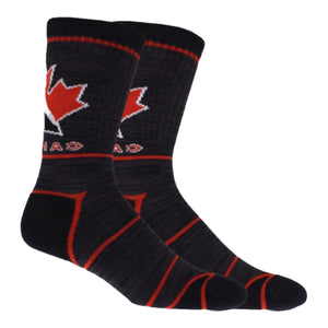2 PAIRS OF MEN WOMEN SOCKS - HOCKEY CANADA SOCKS RED AND WHITE AND BLACK AND RED