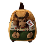 Big Eye Bear / Moose Kids Bagpack Stuffed Animal Plush Montreal Canada