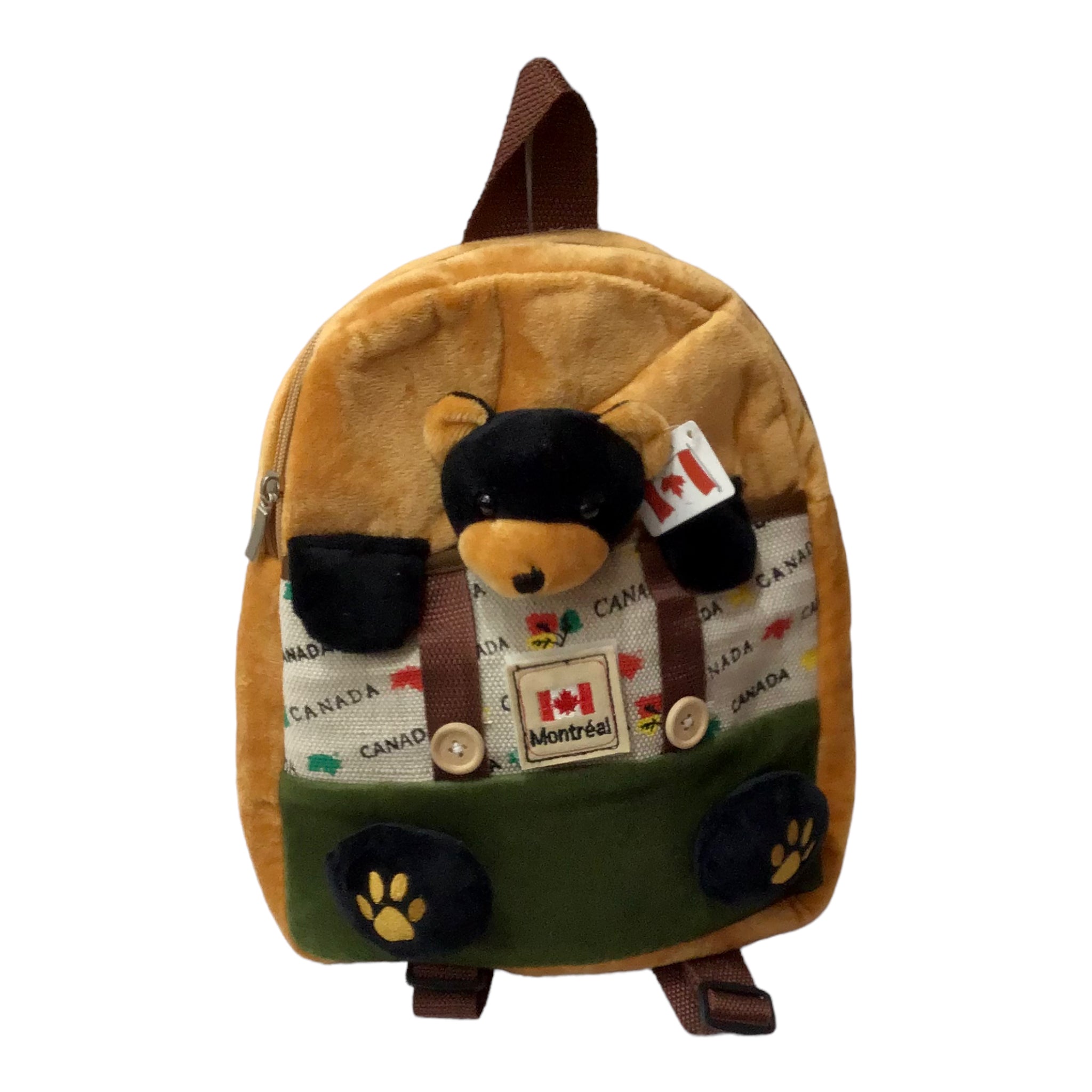Big Eye Bear / Moose Kids Bagpack Stuffed Animal Plush Montreal Canada