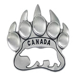 CANADA BEAR PAW BOTTLE OPENER METAL FRIDGE MAGNET