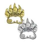 CANADA BEAR PAW BOTTLE OPENER METAL FRIDGE MAGNET