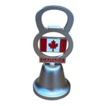 CANADA FLAG VINTAGE METAL SOUVENIR BELL AND BOTTLE OPENER