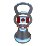 CANADA FLAG VINTAGE METAL SOUVENIR BELL AND BOTTLE OPENER