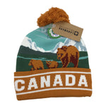 CANADA LANDMARK HATS - WILDLIFE SCENE WINTER TOUQUE W/ POMPOM