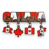 CANADA MAGNET W/ 4 CHARMS PEWTER