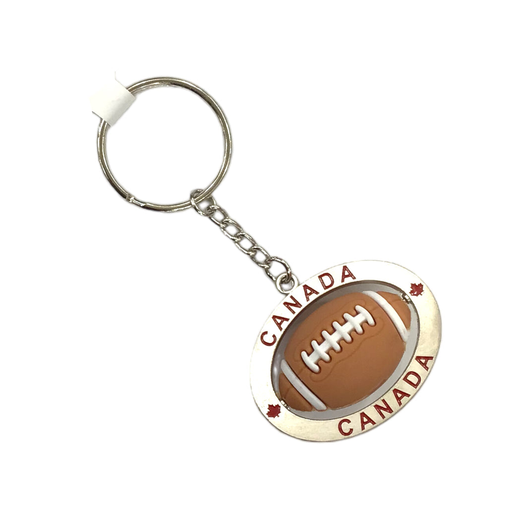 CANADA NOVELTY SPINNING FOOTBALL 🏈 KEYCHAIN