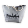 CANADA SCENIC POLY-JUTE TOTE TRAVEL BEACH SHOPPING BAG 14”x9”x15”.