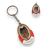 CANADA SKYLINE ROTATING METAL KEYCHAIN