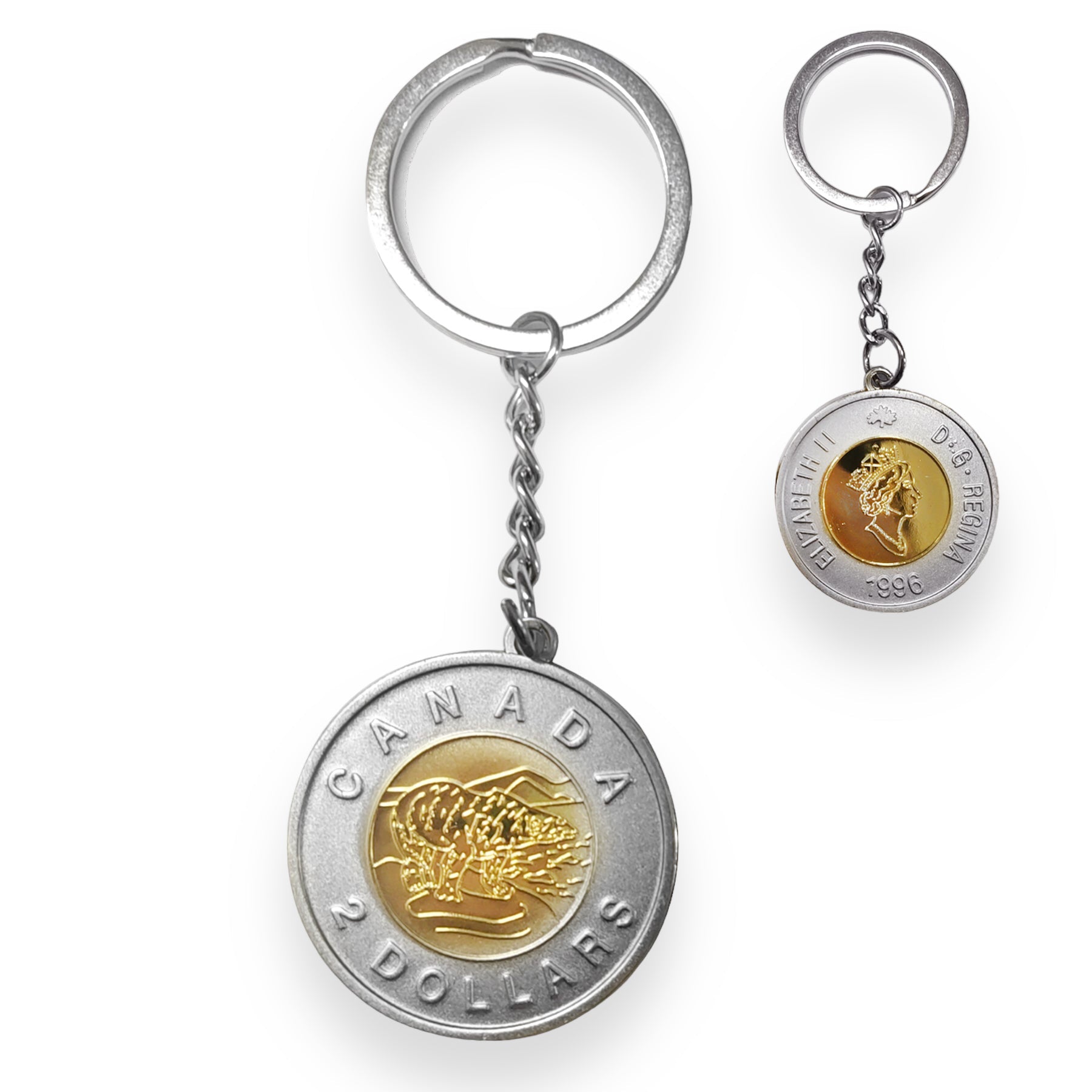 CANADA TOONIE KEYCHAIN - TWO DOLLARS KEY RING COIN
