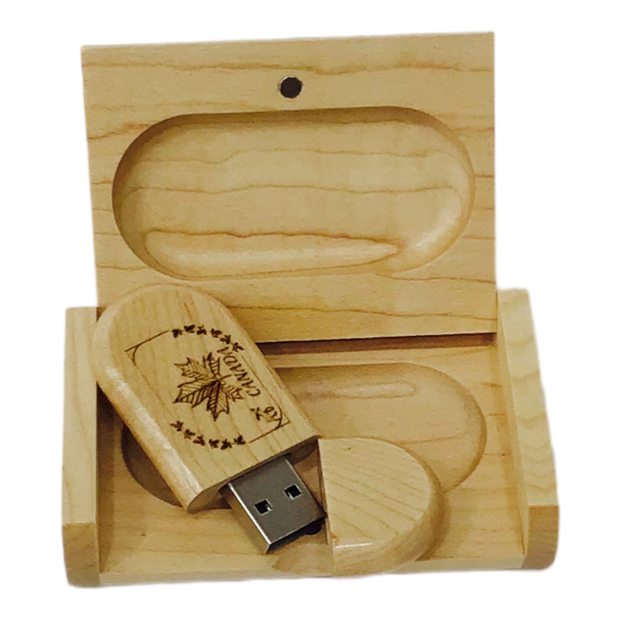 Canada Maple Leaf Engraving Novelty Wood USB 3.0 Flash Drive 32GB Data