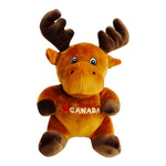 Canada Moose 10 inches Valved Toy | Soft Stuffed Animal with Canada Red Maple Leaf Design | Light-Weighted Stuffed Animals