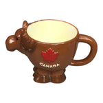 Canada Moose Shaped Mug with Red Maple Leaf