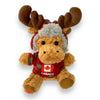 Canada Moose Stuffed Animal 10 inches with Red/Green Plaid Top and Hat | Canadian Flag and Name Drop Embroidery | Happy Moose Stuffed Plush Toy | Soft Cuddly Stuffed Moose for Baby, Boys and Girls