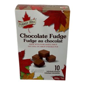 Canada Pure Maple Chocolat Fudge ( 1 Box of 200g - 10 Individually Wrapped Creamy Fudged Squares ) Made of Canada's Pure Maple Syrup