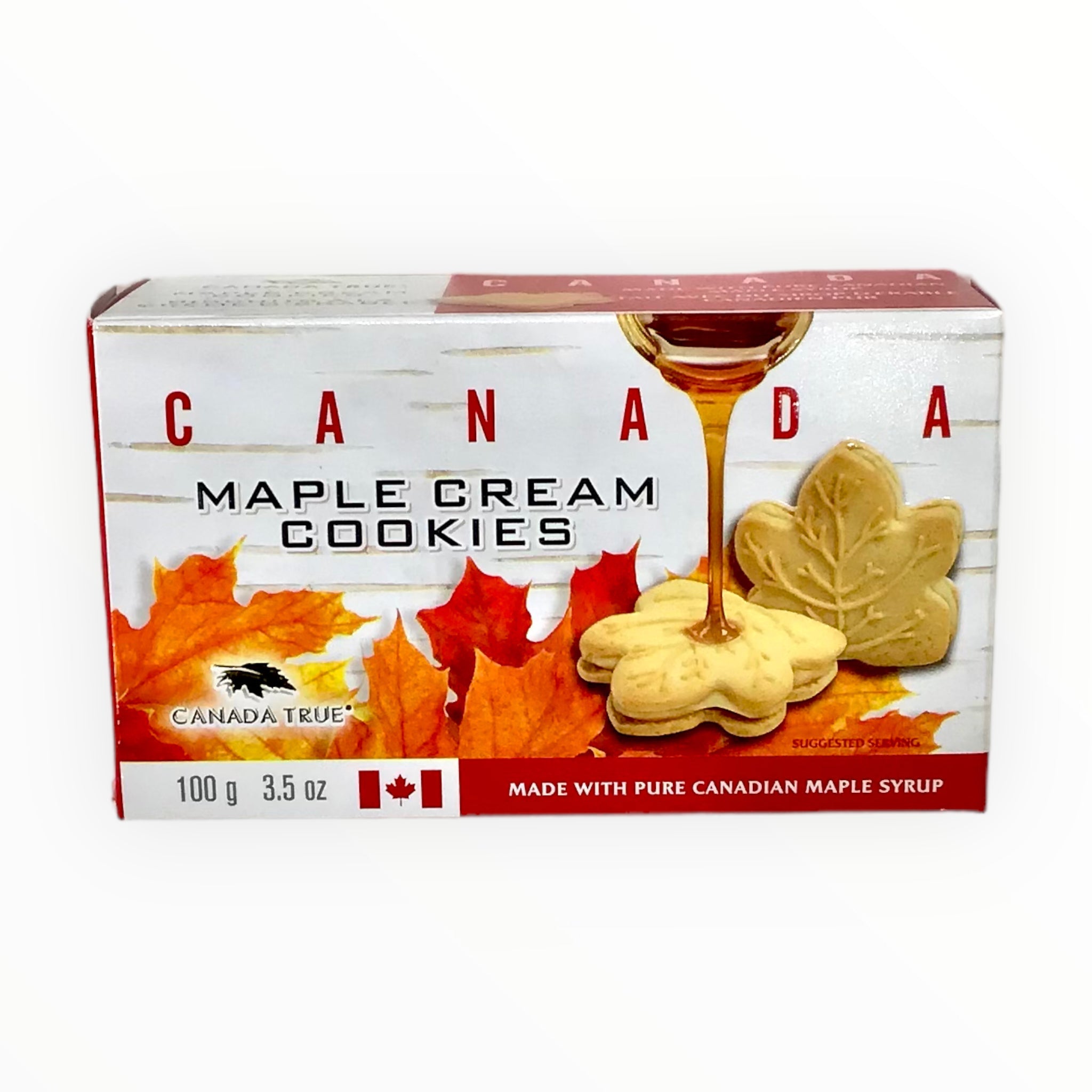 Canada Pure Maple Cream Mini Cookies 1 Pack of 100g by Canada True Canadian Maple Cream Cookies