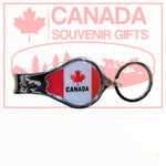 Canadian Flag Nail Clipper Keychain - Bottle Opener 3-in-1