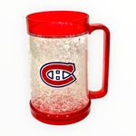 Canadien Montreal Double Wall Gel Freezer Mug with Color Infused Handle, 16 oz, Red