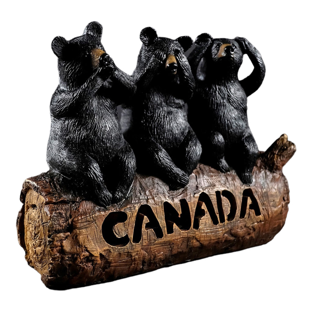 HEAR / SEE / SPEAK NO EVIL BEARS CANADA - LED 7x6
