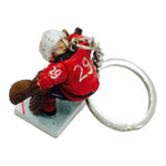 HOCKEY KEYCHAIN GOALKEEPER FIGURINE KEY RING