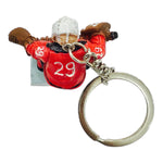 HOCKEY KEYCHAIN GOALKEEPER FIGURINE KEY RING