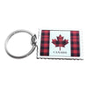 KEYCHAIN CANADA PLAID MAPLE LEAF KEY RING