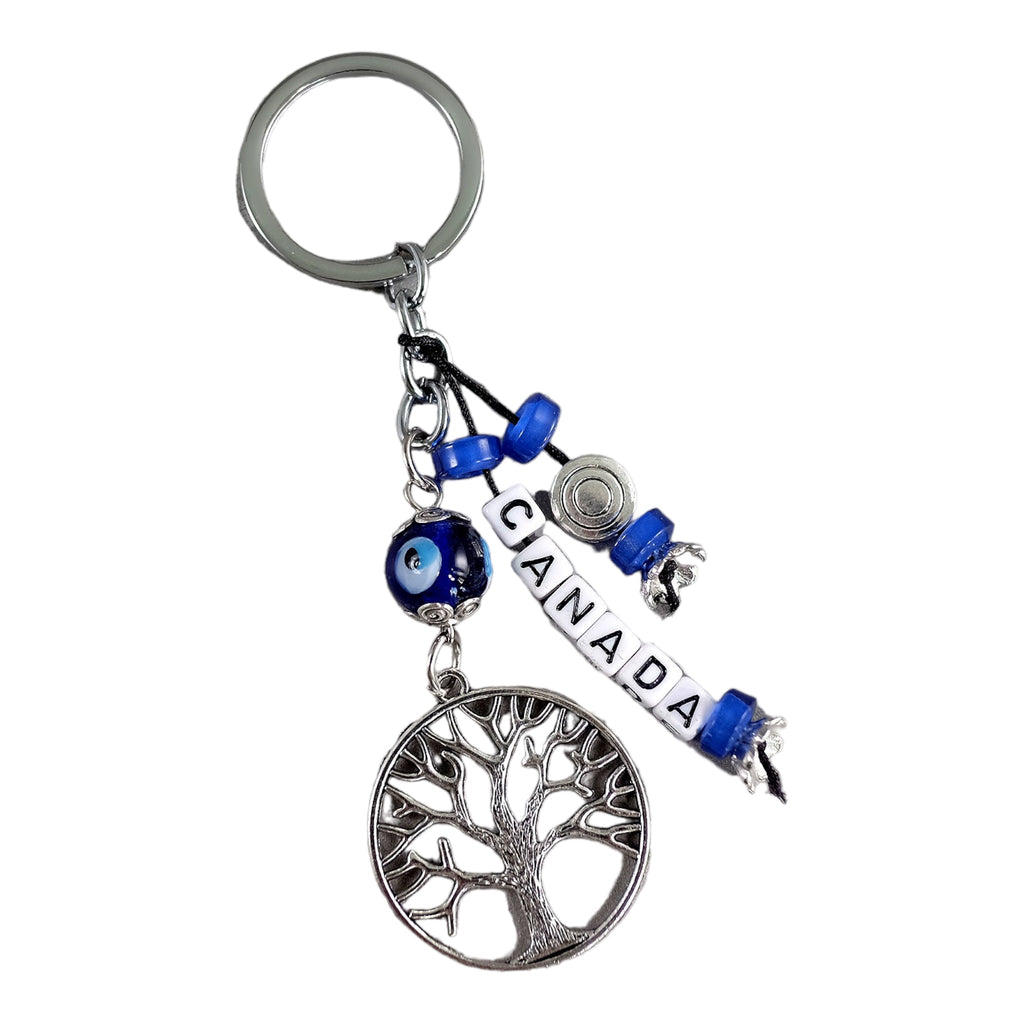 KEYCHAIN - CANADA W/evil EYE