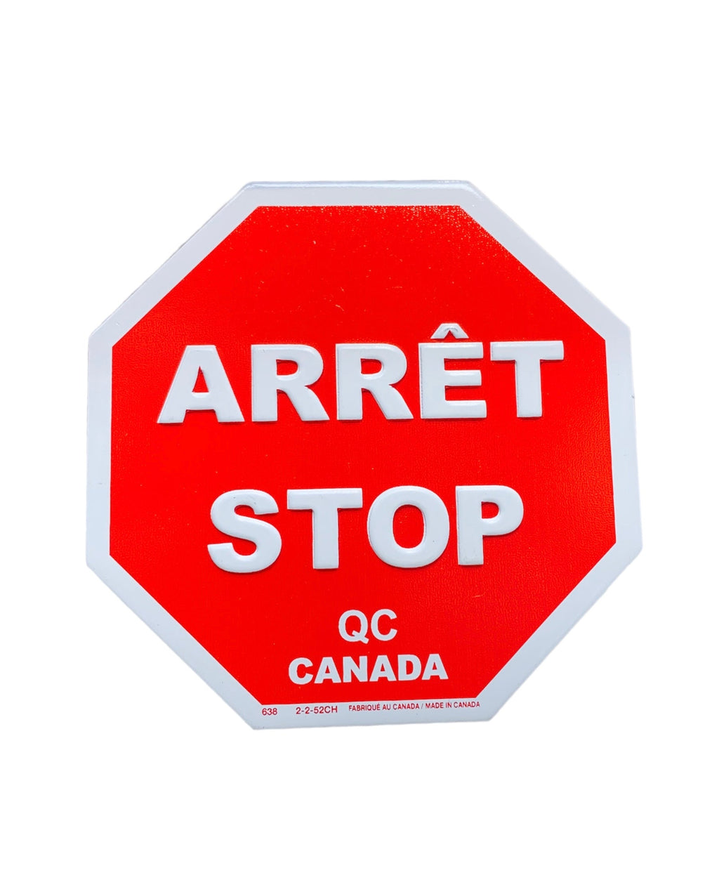 MAGNET ARRÊT STOP QC CANADA 8cm