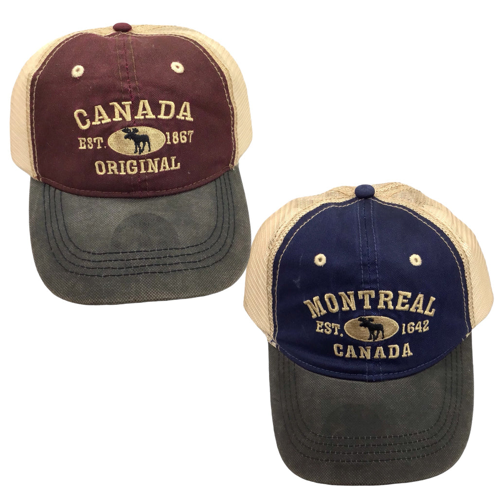 MONTRÉAL CANADA EST. 1642 EMBROIDERY BASEBALL CAP W/ MESH