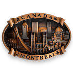 MONTREAL LANDMARK OVAL PEWTER MAGNET