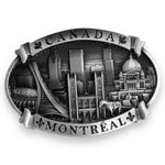 MONTREAL LANDMARK OVAL PEWTER MAGNET