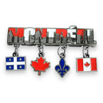 MONTREAL MAGNET W/ 4 CHARMS PEWTER