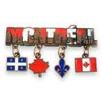 MONTREAL MAGNET W/ 4 CHARMS PEWTER