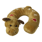 MOOSE HEAD CANADA TRAVEL NECK PILLOW W/ MAPLE LEAF EMBROIDERY