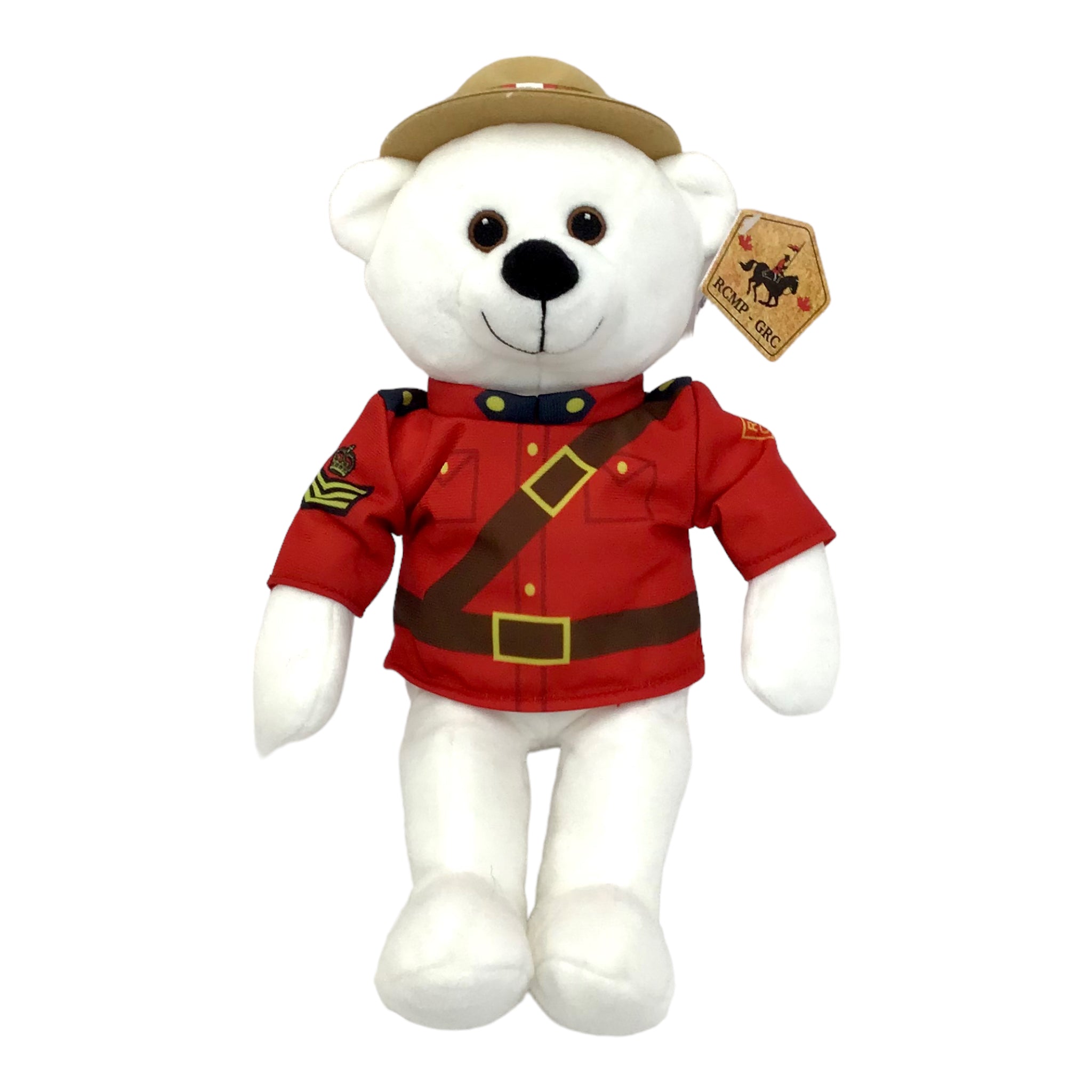 MOUNTIE STUFFED ANIMAL 11” RCMP SERGEANT POLAR BEAR CANADIAN PLUSH