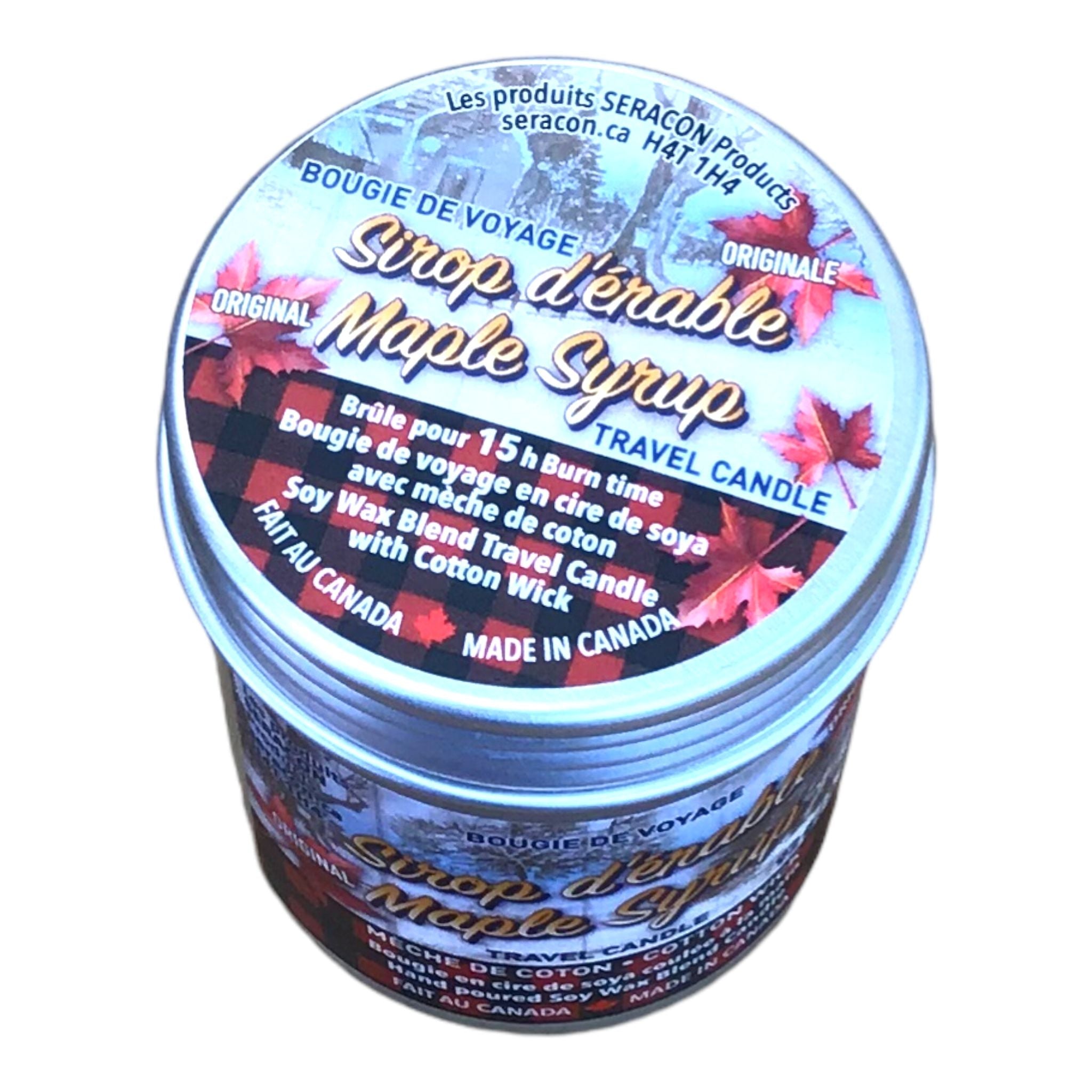 Maple Syrup Travel Candle 92g - Bougie de Voyage Sirop d’érable