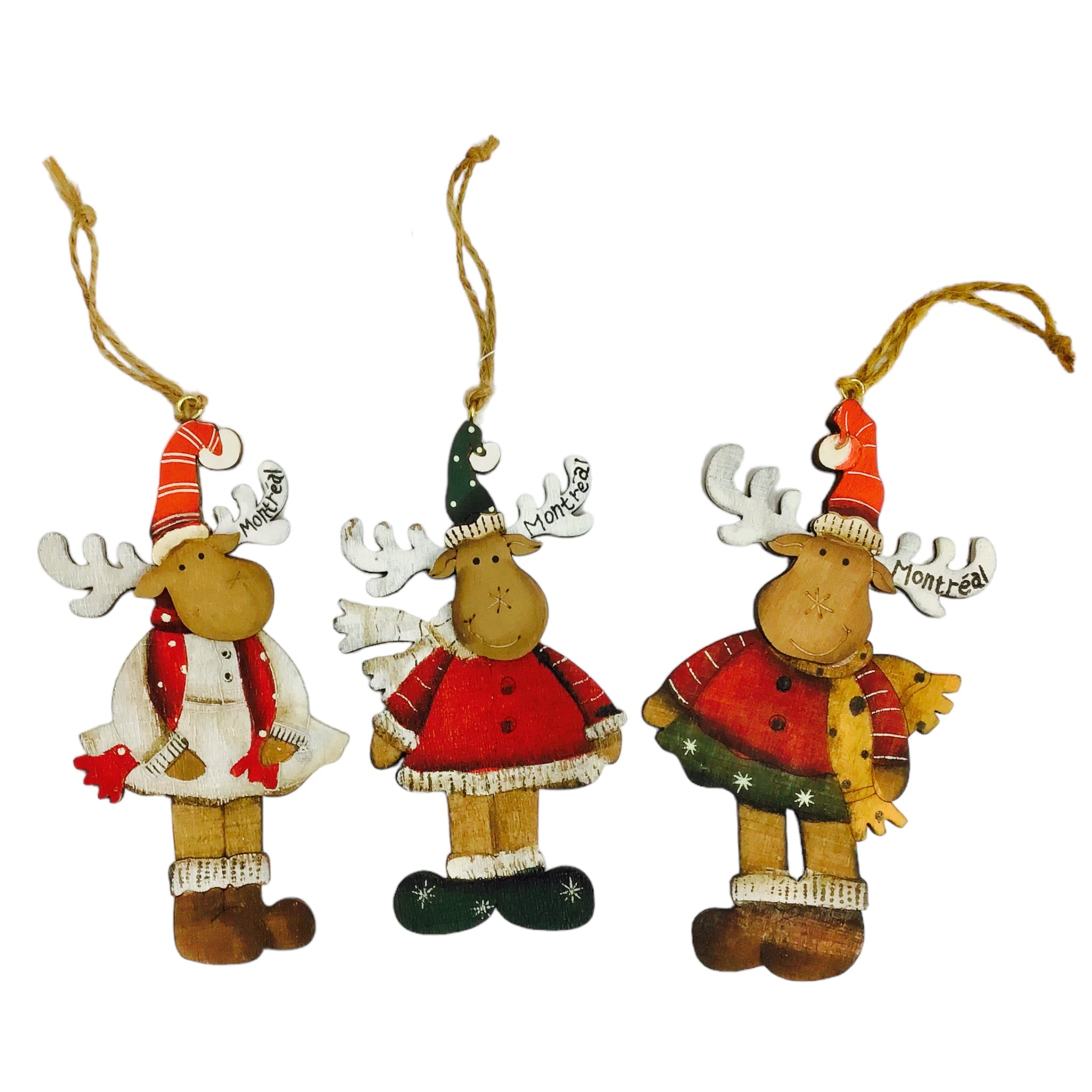 Montreal Moose Christmas wooden Ornament Souvenir