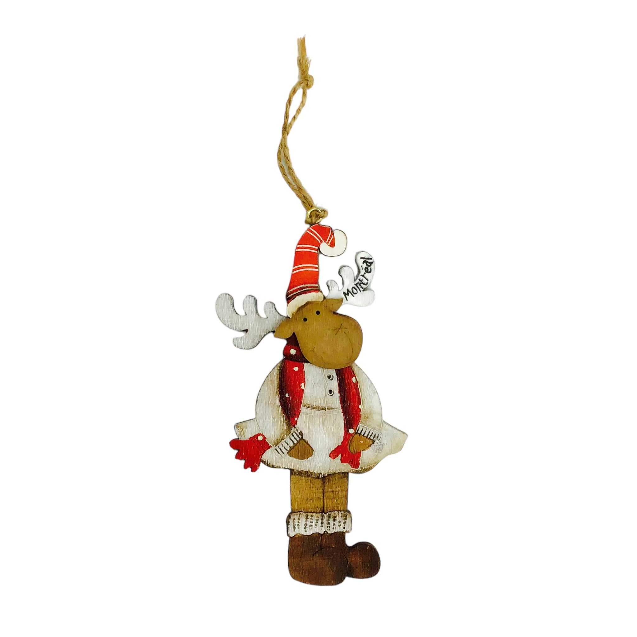 Montreal Moose Christmas wooden Ornament Souvenir