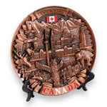PEWTER LANDMARK PLATE CANADA 8 INCHES DECOR TIN PLATE
