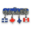 QUEBEC MAGNET W/ 4 CHARMS PEWTER