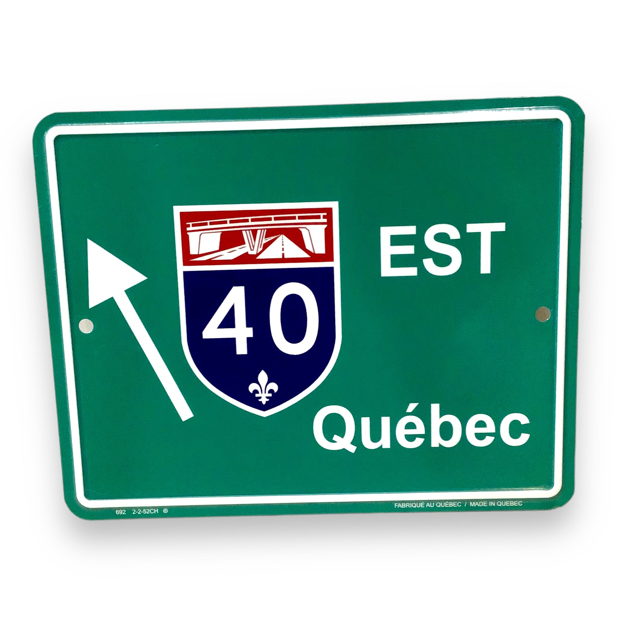 Quebec Route 40 EST Highway Marker Road Sign 9 x7 Souvenir Collection Plaque