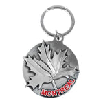 ROUND MONTRÉAL KEYCHAIN - MAPLE LEAF
