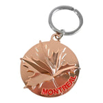 ROUND MONTRÉAL KEYCHAIN - MAPLE LEAF