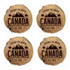 S/4 CANADA WOOD COASTERS