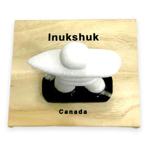 Star Marble Inukshuk, canadian made, hand carved, star marble, inukshuk, canadian sculpture, sculptures, collectables 4.5” with Jade BaseGift Boxed - Canadian Souvenir