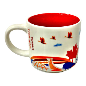 Starbucks Montreal You Are Here Collectible Coffee Tea Mug 14 oz Red Inside