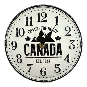 TABLE CLOCK - CANADA 6 INCHES D METAL