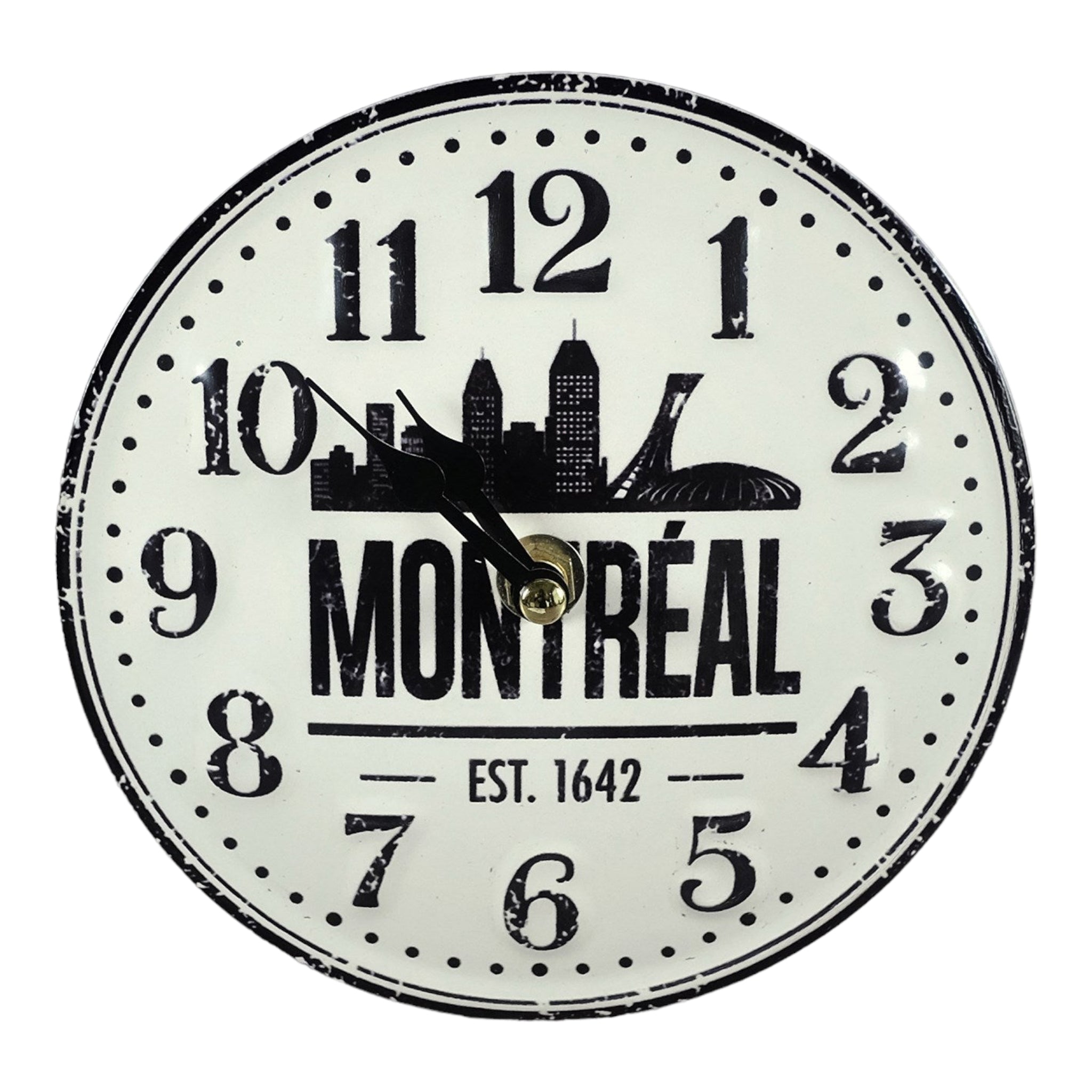 TABLE CLOCK - MONTREAL 6 INCHES D METAL