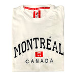 TEE MONTREAL CANADA EMBROIDERY T-SHIRT FOR MEN / WOMEN OFF-WHITE CREAM COLOUR UNISEX