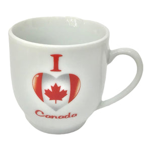 4 Espresso Cups I Love Canada | Espresso Ceramic Cups | Espresso Coffee Cups I Love Canada Maple Leaf Gift for Canada Day Canada Coffee Mugs